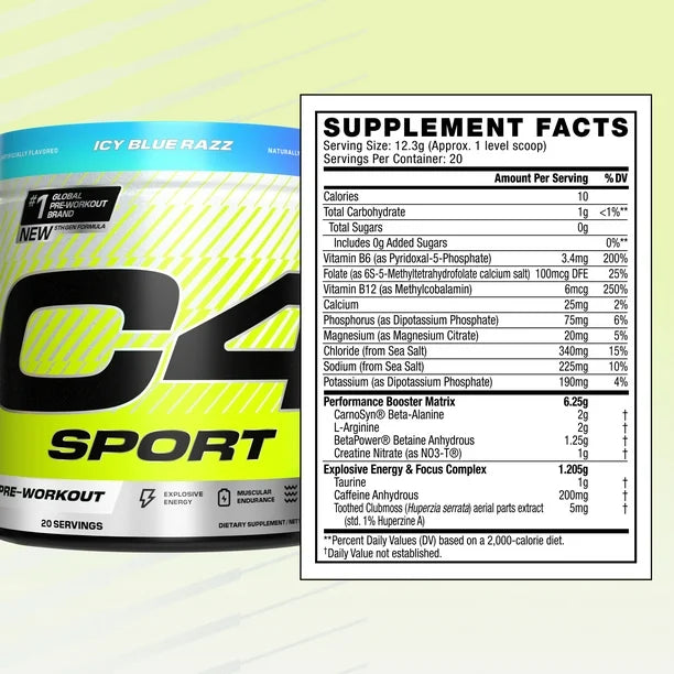C4 Sport V3 Pre-workout Icy Blue Razz